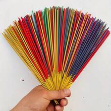 102pcs 6-Fruit Flavor Incense Sticks - Rich Fruity Aromas (Cantaloupe, Strawberry, Watermelon) 10.04in, Wooden Holder For Yoga, Meditation, & Hydrotherapy Decor - Ideal Home & Party Gift, Meditation Accessory, Vibrant Sticks, Wooden Construction - 102 - 蜜桃 - 查看 3