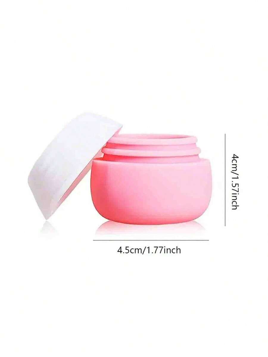 1 pieza Recipiente cosmético de silicona, Tarro de crema para maquillaje, Pastillero de viaje, Dispensador portátil de botellas de crema, Estuche de loción, Frasco de emulsión, Artículos esenciales de viaje - Multicolor - Ver 1