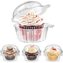 Single Cupcake Box - Individual Container Suitable For Holding Cupcakes, Muffins, Salads And Cheeses - Multicolor - View 1