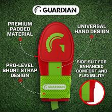 Guardian Baseball Manopla deslizante – Tallas para jóvenes y adultos – Protector deslizante de softball – Protector de mano de béisbol – Correa de compresión elástica - Neón Rojo/Lima - Ver 3