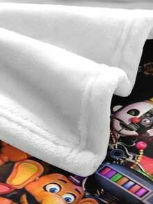 Custom Name Blanket Five Nights Freddy FNAF Tapestry Personalized Blankets Birth For Kids Adults Gifts Bedding, Sherpa Blanket - Multicolor - View 9