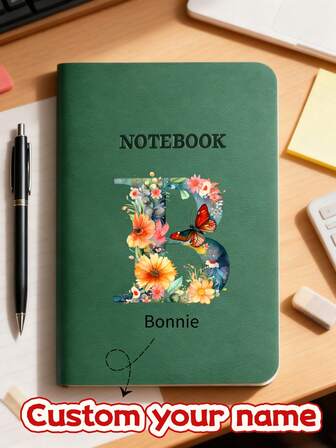 Customized Name Diary, Personalized A7 Notebook, Girl's Customized Diary, Customizable Travel Journal, Work Notebook, Leather Notebook, Planner, Birthday Gift, Valentine's Day Gift, Mother's Day Gift