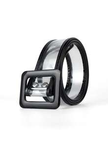 1pc, Fashionable Sheer PVC Belt, Minimalist Design Complements Any Outfit, Everyday Stylish Accessory. - Multicolor - View 2