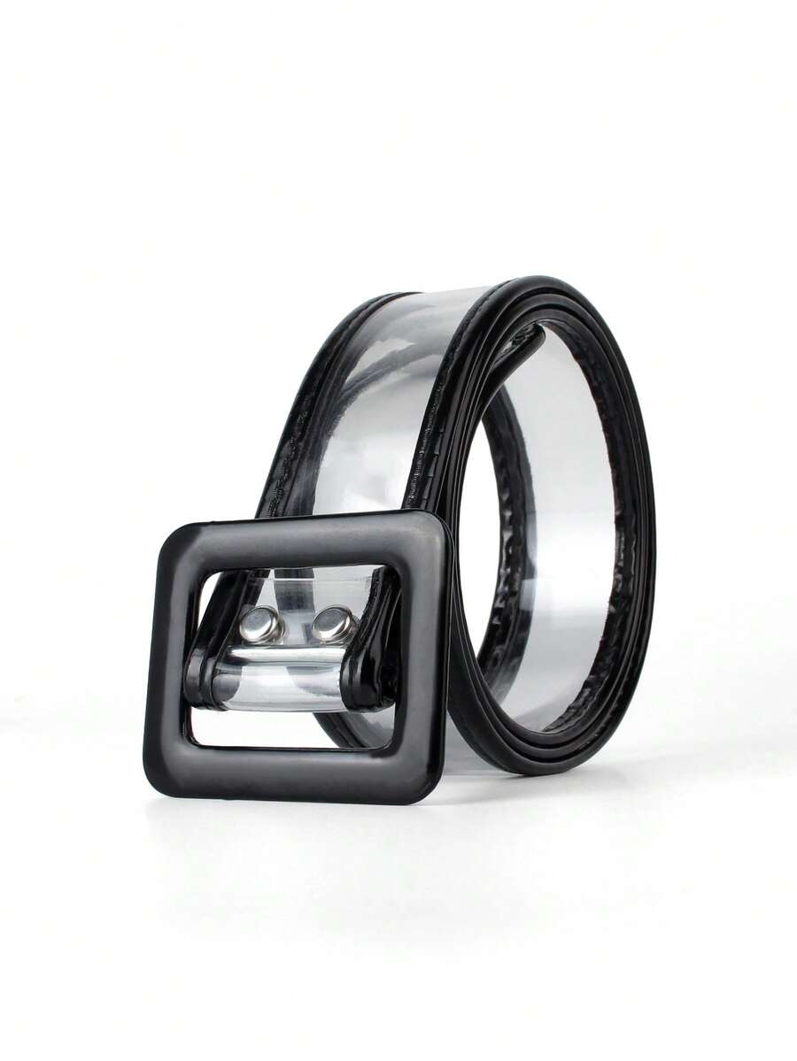 1pc, Fashionable Sheer PVC Belt, Minimalist Design Complements Any Outfit, Everyday Stylish Accessory.