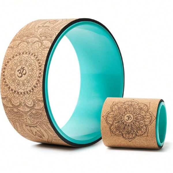 Yoga Wheel For Stretching & Flexibility To Help Back Aches & Tension, Deep Tissue Muscle Massage. Back Roller Wheel With Extra Cushion, Wider & Thickest Foam, Stretches And Strengthens Core Muscles,31253921