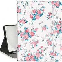 Case For IPad (A16) 11th Generation 11 Inch 2025, IPad 10th Generation Case 10.9 Inch 2022 Kickstand Auto Sleep Cover With Pencil Holder & Pocket, Pink Peony,PinkPeony - Peony Merah Muda - View 1