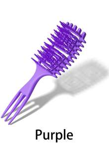 Hair brushes-EU+UK Lược uốn tóc cán 3 ngạnh, thích hợp cho tóc xoăn kiểu châu Phi khi ướt và khô, có thể massage da đầu, giảm xơ rối và gãy rụng, dễ cầm nắm và vệ sinh. - Nhiều màu - Xem 17