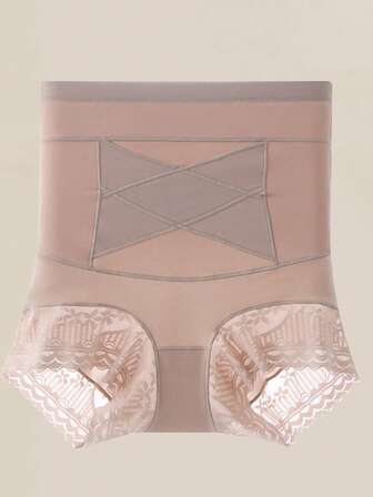 1pc Seamless High Waist Shaping Panties Women's Lace Tummy Control Panty Slimming Waist Trainer Sheath Flat Belly Underwear Butt Lifting Shapewear