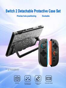 1 Set: 1pc Console Protective Case + 2pcs Detachable Controller Protective Covers + 4pcs Joystick Caps, Anti-Slip, Anti-Sweat, Anti-Scratch, Enhancing Gaming Experience - Multicolor - View 3