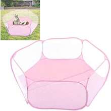Ymiko Corral para Hamster Jaulas para Mascotas Domésticas Valla De Mascotas Cómodo Y Transpirable La Jaula Plegable para Tiene Una Red Alrededor Fáciles De Observar(Rosa) - Multicolor - Ver 10
