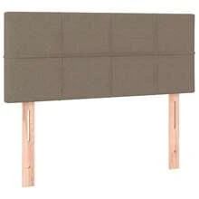 vidaXL Boxspringbett mit Matratze, Taupe, 100x200 cm, Stoff - Grigio - Visualizzare 6