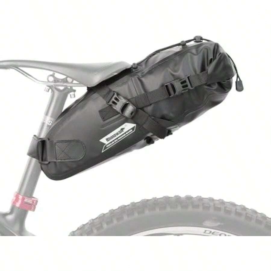 Rhinowalk - Bolsa de sillín de bicicleta impermeable para bicicleta, bolsa de asiento de ciclismo, bolsa de almacenamiento portátil, 1,5 L(5 l. 5L) - Multicolor - Ver 1