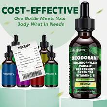 MEGNETA Chlorophyll Liquid Drops - Internal Deodorizer, Odor Remover | For Gut Health, Detox, Digestion & Immune Support, Natural Mint Flavor- 2 Fl Oz, Free Shipping, For Men And Women - 2 液體盎司(1 瓶裝) - 查看 7