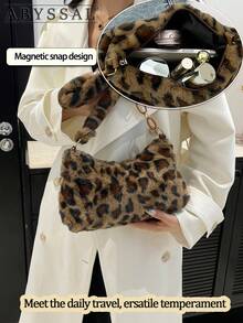 Y2K Retro Plush Faux Fur Shoulder Bag - Pink Leopard Print Fashion Statement Piece, Convertible Top Handle Crossbody Bag For Women,Y2K Aesthetic Fuzzy Leopard Handbag | Compact Spacious Underarm Shoulder Bag Taupe Brown - Everyday Essential ,New Arrival Hollow Out Totes Bags For Women Large Capacity Straw Woven Handbag Shoulder Bag Vintage Travel Beach Bag Shopping Pack Beach Bag School Bag, Back To School Backpack, Large Capacity, Laptop Compartment, Luggage Strap Design, Portable, Classic Suitable For Teen Girls Women Perfect For Back To School, First Day Of School, Middle School, High School, Outdoor The Christmas Season, Christmas Market Bag [US Local Warehouse] - 彩色 - 查看 6