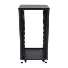 Futchoy 22U Heavy Duty DJ Mixer Stand | 300LBS Load Carbon Steel Audio Rack With Wheels & Leveling Feet, Heat Dissipation & Cable Management For Studio/Home Theater - Black - View 6