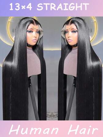 Elegant Straight Hair Lace Front Wig For Women, 150% Density, 13x4 Transparent Lace Front Wigs Natural Look Human Hair Wig,Pre-Plucked Transparent Lace Front -Ear To Ear,Lace Pre Plucked With Baby Hair Brazilian Straight Human Hair Wigs Christmas Glueless Base Wig Hair Wig For Daily Party Cosplay To Christmas Gifts For Women Straight Human Hair Wigs With Baby Hair For Women Everyday(Bob Wigs 8-16 Inch)