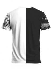 Spanish League Style Customized Men's Football Jersey & Customizable Name And Number & Round Neck Soft Lightweight Sports Top & Training, Daily, Gift & World Cup - Black and White - View 3