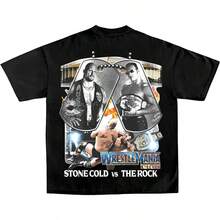 WRESTLEMANIA 17 TEE, Wrestling Graphic Tee, WWE Tee, Sports T-Shirt, Athlete Shirt, Wrestling Gift Streetwear Crewneck Clothing - 黑色 - 查看 3