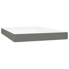 vidaXL Boxspringbett Mit Matratze, Dunkelgrau, 140x190 Cm, Stoff - Grey - View 6