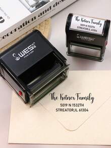 Custom Seals, Wedding Seals, Personalized Name Seals, Custom Address Seals, Large Square Personalized Paper Bag Sealing Seals, Customizable Signature Seals, Business Personalized Seals, Christmas Seals, Christmas Gifts, Wedding Favors, Party Seals, Reusable Seals, Envelopes, Backpacks, Gift Wrapping. - Style B - View 4