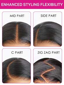 ISEE Hair Body Wave Wear Go Glueless Wigs 6*4 Transparent Lace Wig 18-26 Inch 180% Density Brown/Golden/Pink Color Pre-Plucked & Pre-Cut Lace Stylish Wig Natural Looking Versatile Style 100% Human Hair Wig Vacay Vibes Active Energy Travel Essential Holiday Outfits Bridesmaid Gifts - S4/PINK - View 6