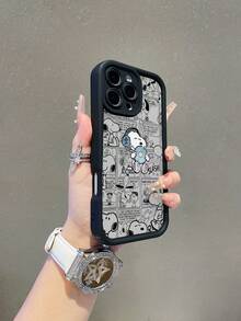 A Cartoon Anime SNOOPY Sky Eye Step Black Phone Case, Shockproof Tpu Material Phone Case Can Be Given As A Holiday Gift. It Is Suitable For Apple Phones, And The New Model Is Suitable For IPhone13/14/15/16/17Pro Max Phone Case - Nhiều màu - Xem 3