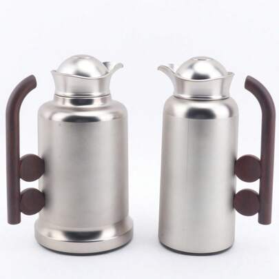 A Pair Of Thermoses ,Double Wall Insulated Vacuum Flask,1000ml Thermal Coffee Carafe, Tea, Water, And Coffee Dispenser, Coffee Server, Hot Water Pot