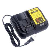适用于得伟 (DeWalt) 12V/20V 电池充电器的 DCB112 替换充电器，兼容得伟 (DeWalt) 12V/20V Max 电池 DCB200、DCB203、DCB125 和 DCB107。 - 黑色 - 查看 1