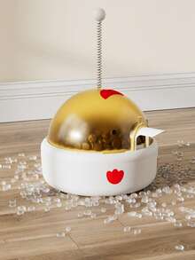 Cat & Dog Feeder With Ball Toy, Interactive Training Feeder, Intelligent Feeding Ball With Semi-Transparent Window, Helps Relieve Pet Boredom, Training Accessory