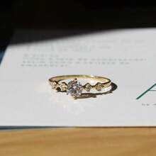 Women's Solitaire Crystal Ring Inspired By Constellations, Sophisticated And Modern Style - #20 - View 1