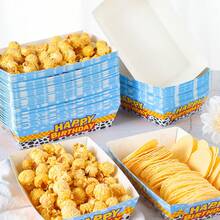 10/24 pezzi Scatole usa e getta per cibo con motivo di mucca per compleanno, scatole per patatine fritte, popcorn, spuntino, decorazioni per feste di compleanno e raduni familiari, adatte per panetterie, ristoranti di hamburger, cinema - Multicolore - Visualizzare 4