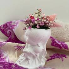 Khuôn đất sét tự làm hình mèo ôm cô gái, khuôn chậu hoa, khuôn thạch cao hình công chúa mèo, khuôn silicon làm bình hoa, cốc nến hình bé gái. - silicon - Xem 4