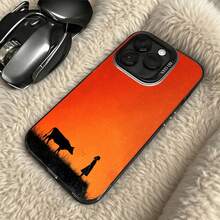 Funda de Teléfono Diseño de Silueta de Vaca Naranja y Niña para  14 Pro Max  13 Pro  Galaxy S23 S22 Plus Ajuste Universal para Todas las Estaciones Opción de Regalo Ideal - Plateado - Ver 5
