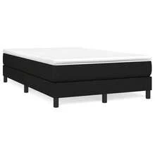 vidaXL Boxspringbett Mit Matratze, Schwarz, 120x200 Cm, Stoff - Black - View 2