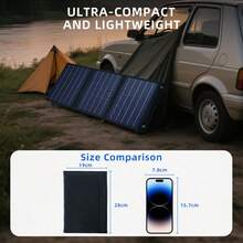3-Fold TypeC+USB Foldable Solar Panel Portable Folding Solar Panels Cells For Home Lighting Camping