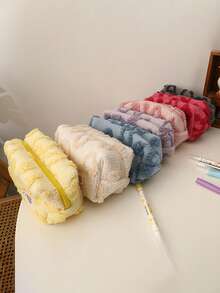 1PC Sweet Portable Heart-Shaped Storage Bag, Exquisite Desktop Decoration, For Storing Cosmetics And Study Supplies, Vintage Valentine's Day Gift - Multicolor - View 8