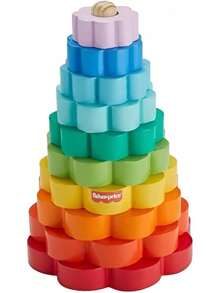 Fisher-Price, Anillos Apilables de Madera, Juguete para Bebé, 18 Meses en Adelante - 1 - Ver 1