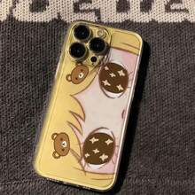Cartoon Big Face Girl Rilakkuma Hairpin Kawaii Phone 17 16 15 14 13 12 11 Pro 8 Plus Y2K Cover.Accessories. - 鏈 1 - 查看 3
