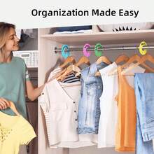 8PCS Closet Dividers Clothes Organizers - Closet Organizers Plastic Clothes Size Dividers Labels Separators For Garment Organizer Boutique Hanger (Marker Not Included)