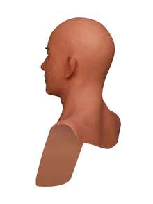 Silicone Crossdresser Man Headcover - Ryder Half-Body Wearable Headcover Multicolor Invisible Realistic Skin Texture Handsome Eyebrow Suitable For Man And Woman Christmas, Halloween Parties, Gatherings And Cosplay - Multicolor - View 2