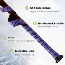 Cinta de agarre para bate de béisbol y sóftbol – Cinta antideslizante de agarre para bate de béisbol de 1,1 mm para rendimiento profesional – Reemplazo ideal - Gris - Ver 10