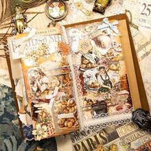 4-Roll Set Vintage Farmhouse Floral Washi Tape With European Countryside, Pastoral Scenes, Floral Girls - PET/Paper Adhesive For Scrapbooking, Journaling - 4Pcs/Set - View 11