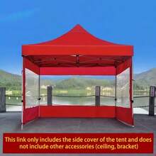 1pc Waterproof Heavy-Duty Clear Window Sidewall For Canopy Frame, 1 Pack Sunwalls Only,(Blue/Red) - Multicolor - View 7