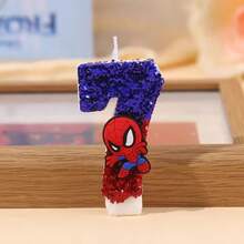 Spider-Man Original Fun Figure Candles Superhero Spiderman 0-7 Candles Cupcake Toppers Cake Decoration For Boy Party Favors