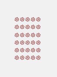 1pc Y2K Floral Temporary Tattoo Sticker, Suitable For Hands, Waterproof, Sweat-Proof, Washable, For Women, Lasts 3-7 Days - 紅色 - 查看 7