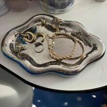 Conch Shape Jewelry Dish Ceramic Holder Ring Trinket Tray, Ocean - Themed Decorative Trinket Dish, Suitable Mother Friend Sister, Gifts Women, Home Decor Trinket DishSea Blue - 銀色 - 查看 6