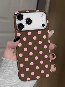 Brown Base With Pink Polka Dots. Suitable For IPhone 17, 16, 15, 14, 13, 12, 11, Pro Max Plus, Galaxy S25/24/23/22/21/ULTRA/PLUS/FE/A71/56/55/54/53/52/36/35/34/26/25/23/16/15/14/13/06. Tailor-Made Phone Case For Fashionable Perfection. - Nhiều màu - Xem 1