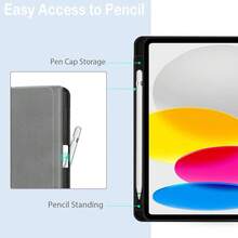 Case For IPad (A16) 11th Generation 11 Inch 2025, IPad 10th Generation Case 10.9 Inch 2022 Kickstand Auto Sleep Cover With Pencil Holder & Pocket, Blue Flowers,BlueFlowers - BlueFlowers - View 9