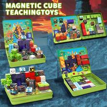 49-150 件磁性积木游戏构建 Magwonder 洞穴世界带磁铁建筑玩具 STEM 感官礼物适合男孩女孩生日