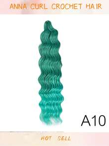 Heat-Resistant 24 Inch Synthetic Braiding Hair Extensions Loose Deep Wavy Braid Hair Water Wave Ombre Brown Twist Crochet Curly Anna Hair For Christmas New Year - Multicolor - View 56